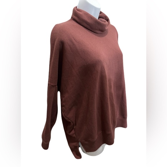 Aerie/ Sunday Soft/ Oversized/ Red-brown/ Cowl neck/ Knit sweater/ Size US S - Picture 4 of 7